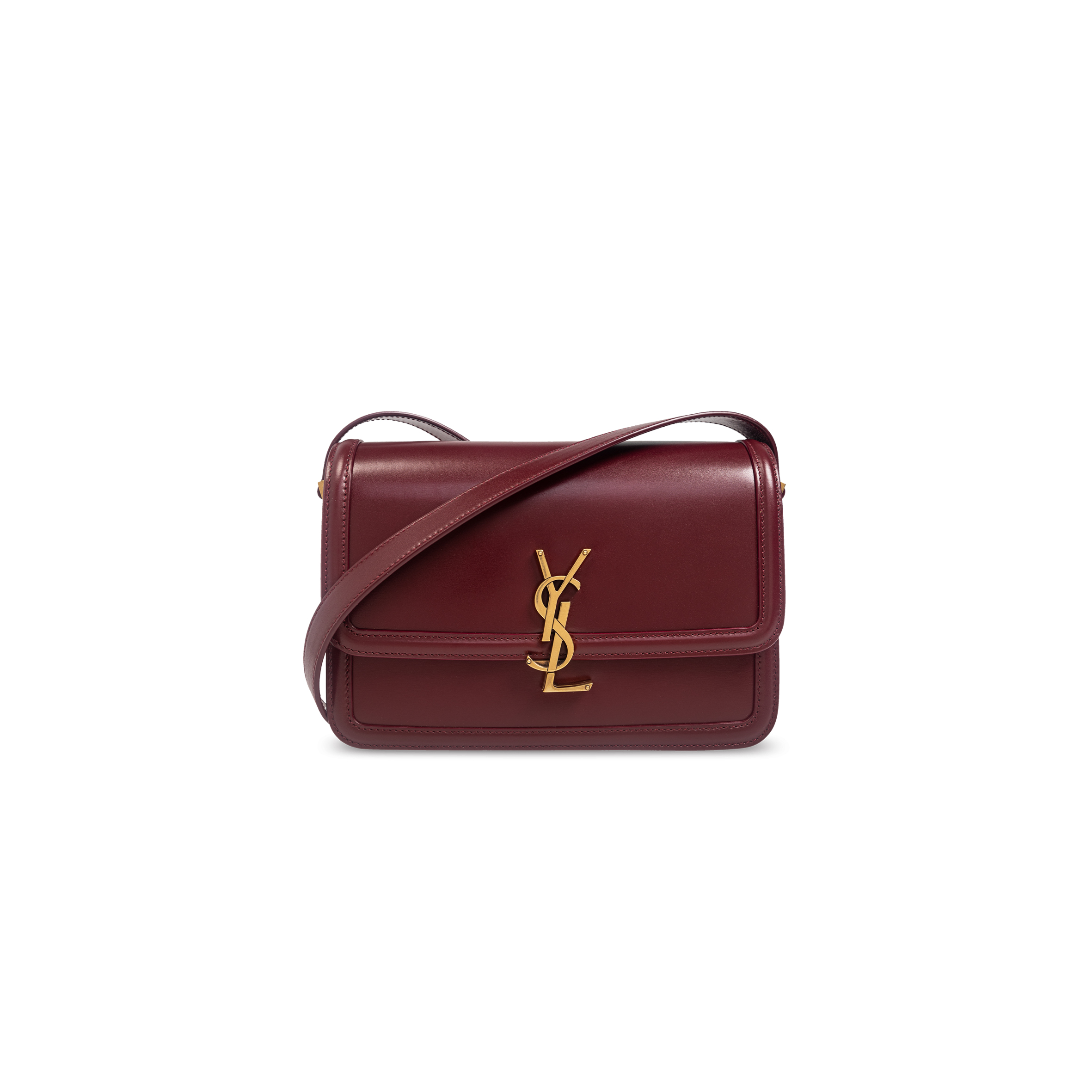 YSL BURGUNDY SHOULDER BAG 6343050SX0W (23*13*6CM)